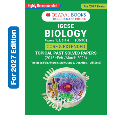 Oswaal IGCSE Topical Past Solved Papers | Biology Vol. 1 (0610) | For 2027 Exam | With Oswaal AI
