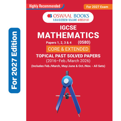 Oswaal IGCSE Topical Past Solved Papers | Mathematics Vol. 1 (0580) | For 2027 Exam | With Oswaal AI