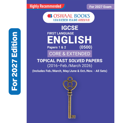Oswaal IGCSE Topical Past Solved Papers | First Language English (0500) | For 2027 Exam | With Oswaal AI