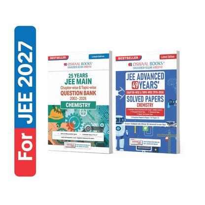 Oswaal JEE Main 25 Years'(2002-2026) & Advanced 49 Years' (1978-2026) | Chapter-wise & Topic-wise Question Bank: Chemistry (Set of 2 Books) | For 2027 Exams