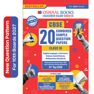 CBSE 20 Combined Sample Question Papers Class 10 Board Exam 2026-27 | Science, English, Maths Standard, Social Science | Based on CBSE SQP (21 Sep 2026) | New Question Typologies | Oswaal AI