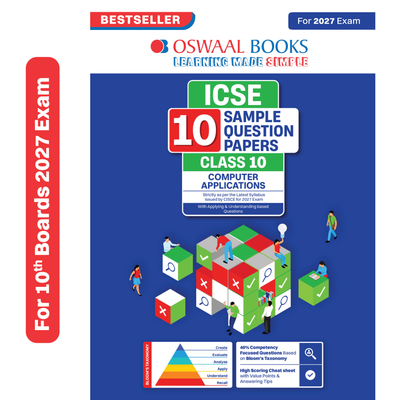 Oswaal ICSE | 10 Sample Question Papers | Class 10 | Computer Applications (For 2027 Exam) | Includes – Board Paper 2026 & Specimen 2027 | With On Tips Notes, Mind Maps & Oswaal AI