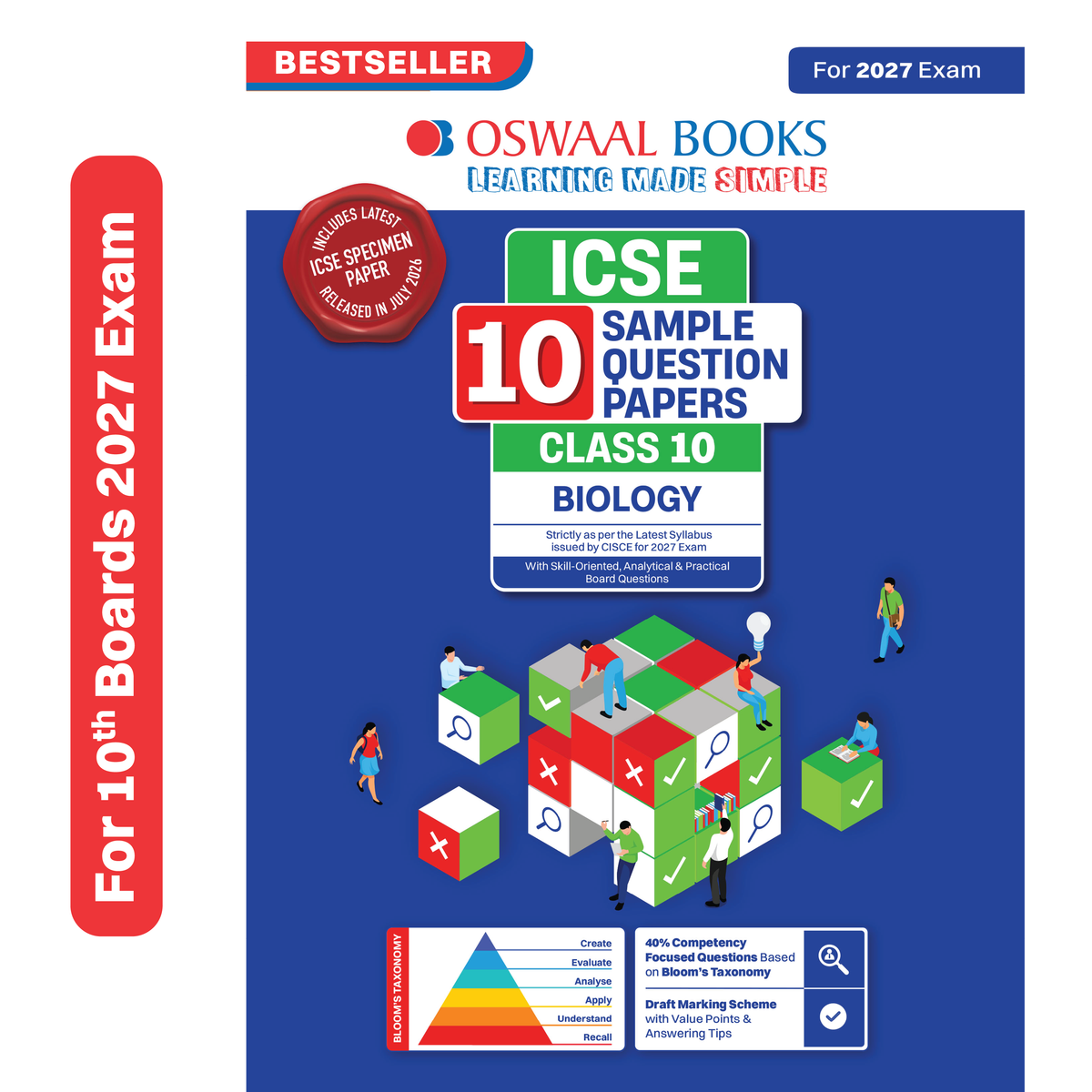 Oswaal ICSE | 10 Sample Question Papers | Class 10 | Biology (For 2027 Exam) | Includes – Board Paper 2026 & Specimen 2027 | With On Tips Notes, Mind Maps & Oswaal AI