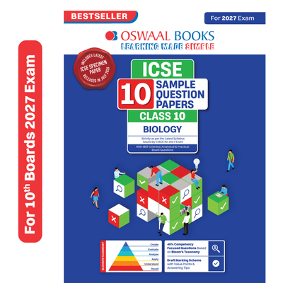 Oswaal ICSE | 10 Sample Question Papers | Class 10 | Biology (For 2027 Exam) | Includes – Board Paper 2026 & Specimen 2027 | With On Tips Notes, Mind Maps & Oswaal AI
