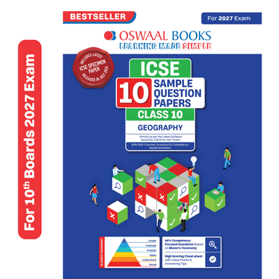 Oswaal ICSE | 10 Sample Question Papers | Class 10 | Geography (For 2027 Exam) | Includes – Board Paper 2026 & Specimen 2027 | With On Tips Notes, Mind Maps & Oswaal AI