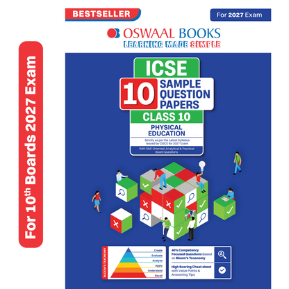 Oswaal ICSE | 10 Sample Question Papers | Class 10 | Physical Education (For 2027 Exam) | Includes – Board Paper 2026 & Specimen 2027 | With On Tips Notes, Mind Maps & Oswaal AI