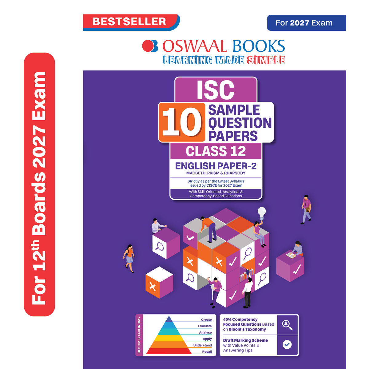 Oswaal ISC | 10 Sample Question Papers | Class 12 | English Paper-2 (Literature) (For 2027 Exam) Updated Version | With Oswaal AI