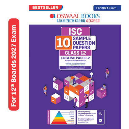 Oswaal ISC | 10 Sample Question Papers | Class 12 | English Paper-2 (Literature) (For 2027 Exam) Updated Version | With Oswaal AI