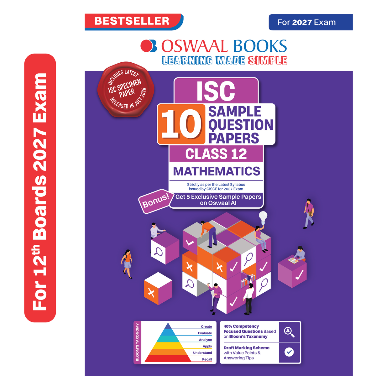 Oswaal ISC | 10 Sample Question Papers | Class 12 | Mathematics (For 2027 Exam) Updated Version | With Oswaal AI