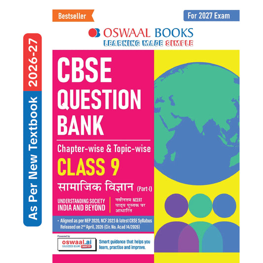 CBSE Class 9 Samajik Vigyan Part-1 Question Bank Chapter-Wise & Topic-Wise | Based on NCERT Textbook Understanding Society India & Beyond | Includes Summary, Self-Assessment & Practice Papers