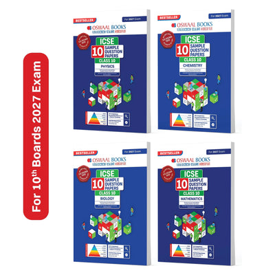 Oswaal ICSE | 10 Sample Question Papers | Class 10 (Set of 4 Books) | Physics, Chemistry, Biology & Maths (For 2027 Exam) | Includes – Board Paper 2026 & Specimen 2027