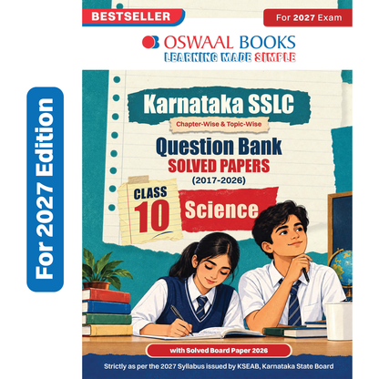 Oswaal Karnataka Class 10 Science Chapterwise and Topicwise Question Bank Solved Papers 2017-2026 | For 2027 Exam | With Oswaal AI | SSLC