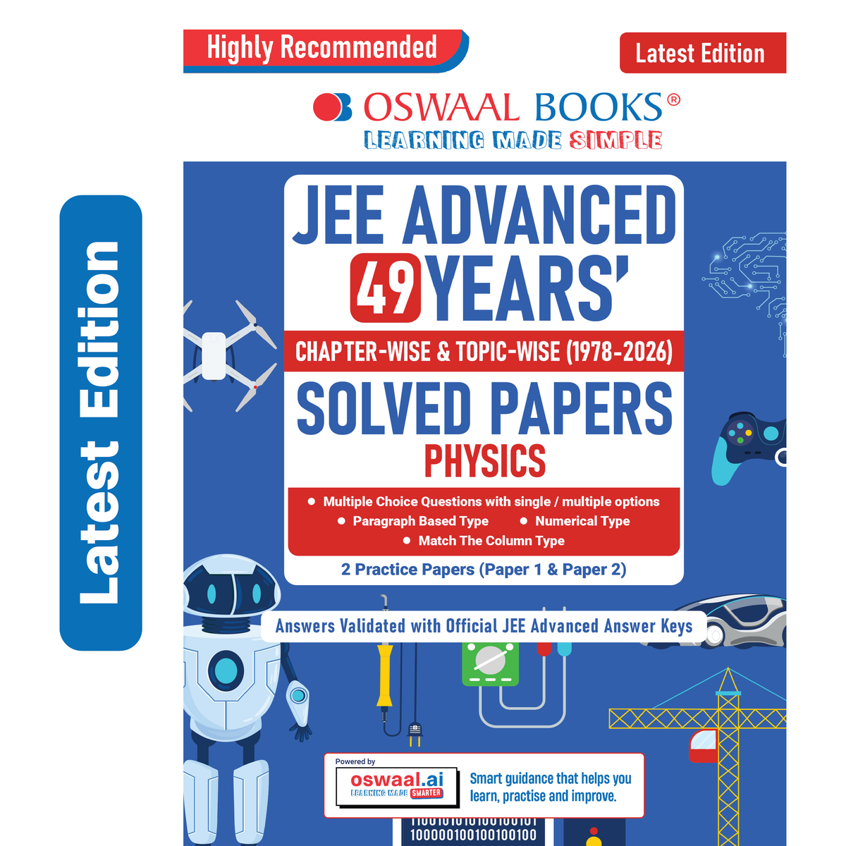 Oswaal JEE Advanced Physics Question Bank | 49 Years' Chapter-wise & Topic-wise | Solved Papers (1978-2026) | Revision Notes | PYQs, Latest 2026 Paper & Oswaal AI