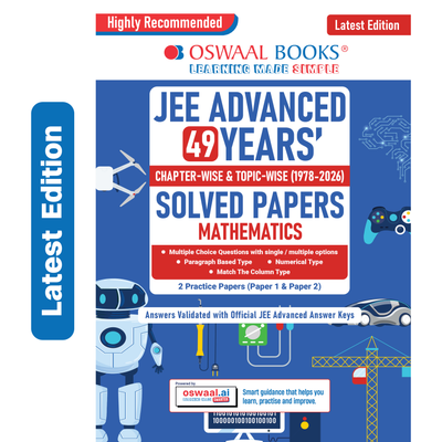 Oswaal JEE Advanced Mathematics Question Bank | 49 Years' Chapter-wise & Topic-wise | Solved Papers (1978-2026) | Revision Notes | PYQs, Latest 2026 Paper & Oswaal AI