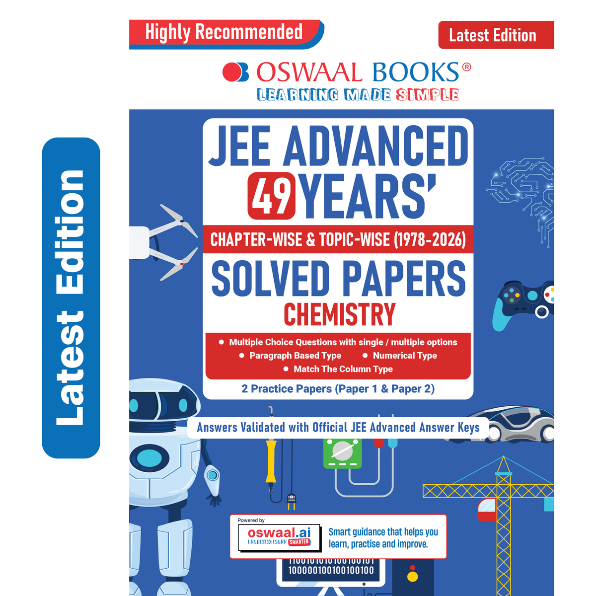 Oswaal JEE Advanced Chemistry Question Bank | 49 Years' Chapter-wise & Topic-wise | Solved Papers (1978-2026) | Revision Notes | PYQs, Latest 2026 Paper & Oswaal AI