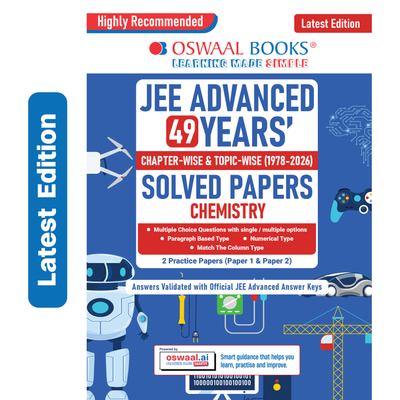 Oswaal JEE Advanced Chemistry Question Bank | 49 Years' Chapter-wise & Topic-wise | Solved Papers (1978-2026) | Revision Notes | PYQs, Latest 2026 Paper & Oswaal AI