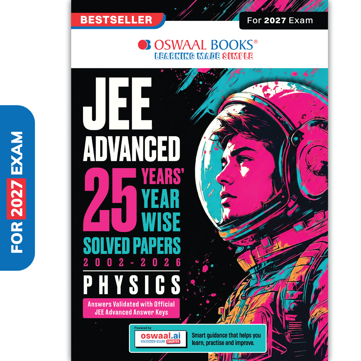 Oswaal JEE Advanced 25 Years Year-wise Solved Papers Physics | Fully Solved May 2026 Paper 1 & 2 | Smart Mind Maps, Mnemonics, PYQs & Oswaal AI