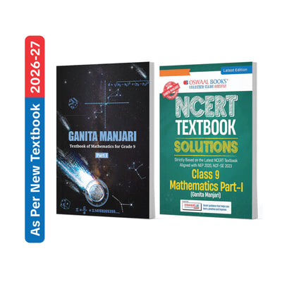 CBSE NCERT Class 9 Mathematics- Ganita Manjari Part 1 Textbook and Textbook Solutions Supplement (Set of 2 Books) (Latest NCERT) | Revision Notes & Exercise Questions
