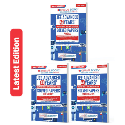 Oswaal JEE Advanced Physics, Chemistry & Mathematics (Set of 3 Books) Question Bank | 49 Years' Chapter-wise & Topic-wise | Solved Papers (1978-2026) | Revision Notes | PYQs, Latest 2026 Paper & Oswaal AI