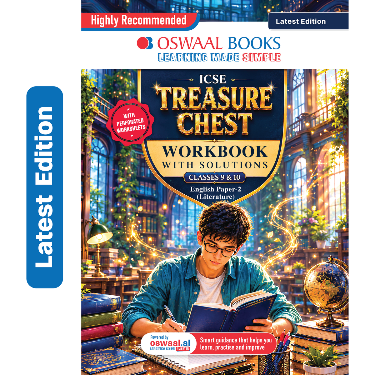 Oswaal ICSE Treasure Chest Workbook for Classes 9 & 10 | English Literature-Paper-2 | Chapter-wise Worksheets with Solutions | Latest CISCE Pattern | For 2027 Exam | With Oswaal AI