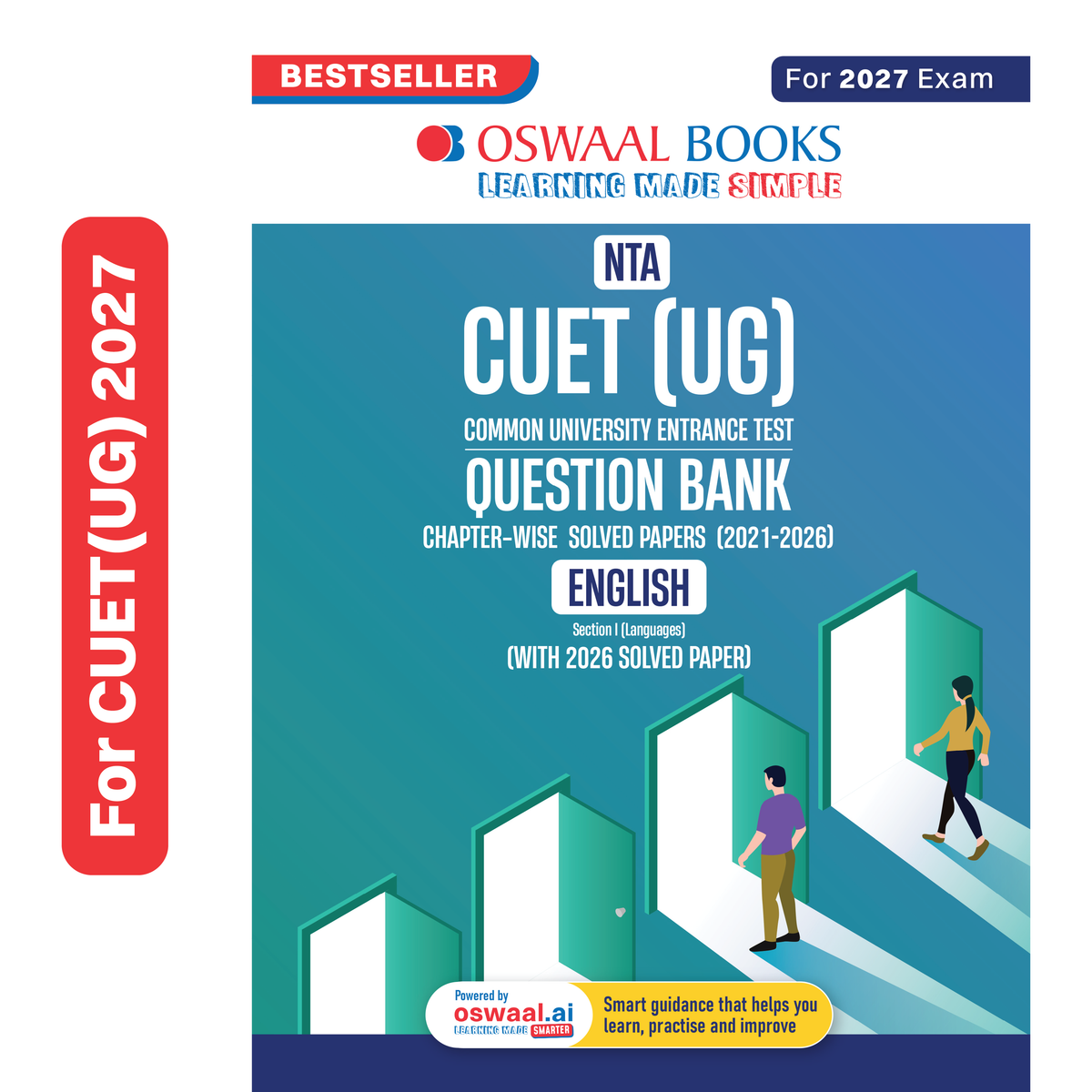 Oswaal NTA CUET (UG) Chapter-wise Solved Papers Question Bank | English | PYQs (2021 – 2026) NCERT aligned MCQs | With Solved Paper 2026 | For 2027 Exam | With Oswaal AI