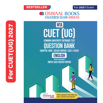Oswaal NTA CUET (UG) Chapter-wise Solved Papers Question Bank | English | PYQs (2021 – 2026) NCERT aligned MCQs | With Solved Paper 2026 | For 2027 Exam | With Oswaal AI
