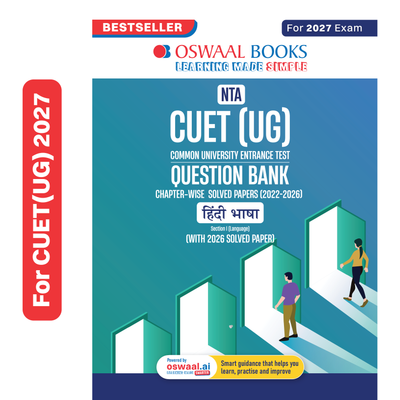 Oswaal NTA CUET (UG) Chapter-wise Solved Papers Question Bank | Hindi | PYQs (2022 – 2026) NCERT aligned MCQs | With Solved Paper 2026 | For 2027 Exam | With Oswaal AI