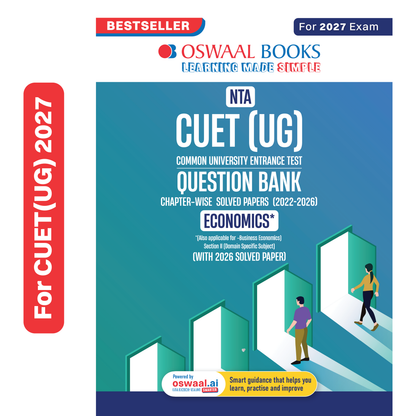Oswaal NTA CUET (UG) Chapter-wise Solved Papers Question Bank | Economics | PYQs (2022 – 2026) NCERT aligned MCQs | With Solved Paper 2026 | For 2027 Exam | With Oswaal AI