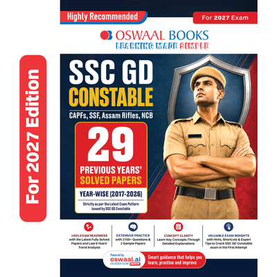 Oswaal SSC GD Constable 29 Previous Years' Solved Papers | CAPFs, SSF, Assam Rifles, NCB Year-wise 2017-2026 | Latest 2026 Solved Papers | For 2027 Exam | Oswaal AI