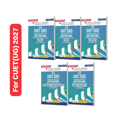Oswaal NTA CUET (UG) Chapter-wise Solved Papers Question Bank | English, Physics, Chemistry, Math & General Test | Set of 5 Books | With Solved Paper 2026 | For 2027 Exam | With Oswaal AI