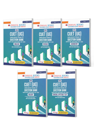 NTA CUET (UG) Chapter-wise Solved Papers Question Bank | English, Physics, Chemistry, Biology & General Test | Set of 5 Books | With Solved Paper 2026 |For 2027 Exam |With Oswaal AI