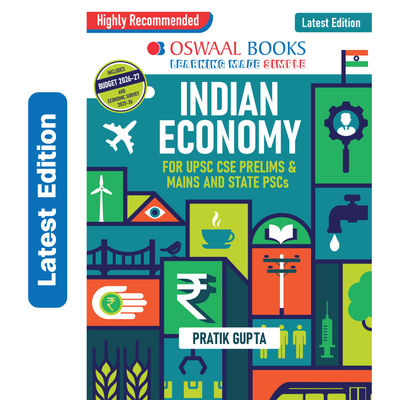 Oswaal Textbook Indian Economy for UPSC Prelims & Mains | Latest Budget 2026–27 & Economic Survey 2025–26 + Shifting from WPI to PPI | For 2027 Exam | With Oswaal AI