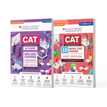 CAT 25 Years' Chapter-wise & Topic-wise Solved Papers + 10 Mock Test Papers (VARC, DILR & QA) (Set of 2 Books) | For 2024 Exam