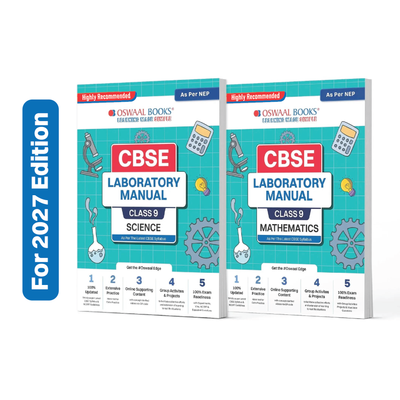 Oswaal CBSE Laboratory Manual Class 9 Science & Mathematics Book | Set of 2 Books | For Latest Exam