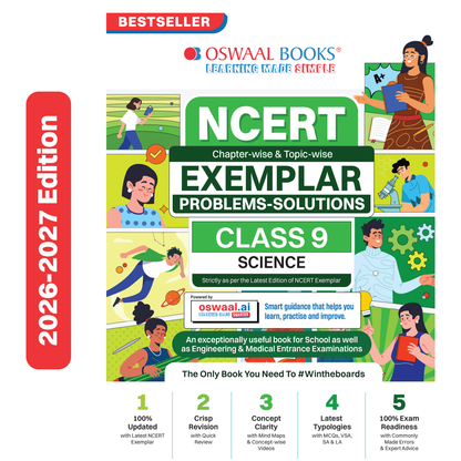 Oswaal NCERT Exemplar (Problems - Solutions) Class 9 Science Book For Latest Exam