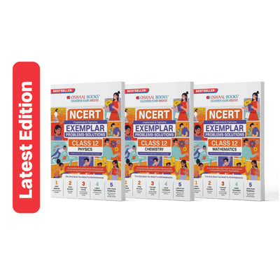 Oswaal NCERT Exemplar (Problems - Solutions) Class 12 Physics, Chemistry and Mathematics (Set of 3 Books) For Upcoming Board Exam