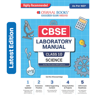 Oswaal CBSE Laboratory Manual Class 10 Science Book | As Per NEP | For Latest Exam