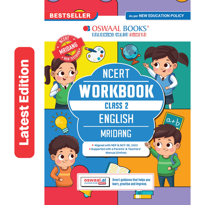 Oswaal Workbook Based on NCERT Textbook Mridang English Class 2 | With Grammar Worksheets & Activity Based Questions | For Exam 2026-27 | As per NCF & NEP