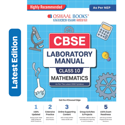 Oswaal CBSE Laboratory Manual Class 10 Mathematics Book | As Per NEP | For Latest Exam