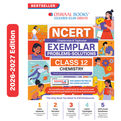 Oswaal NCERT Exemplar (Problems - Solutions) Class 12 Chemistry Book For Latest Board Exam