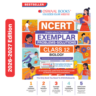 Oswaal NCERT Exemplar (Problems - Solutions) Class 12 Biology Book For Latest Board Exam