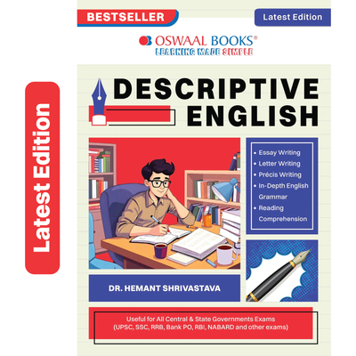 Oswaal Descriptive English for Competitive & Government Exams | Essays, PrÃƒÂ©cis, Letters, Reading Comprehension & Grammar | UPSC, SSC, RRB, Bank PO, NABARD, RBI, IIM WAT | For 2026-27 Exams