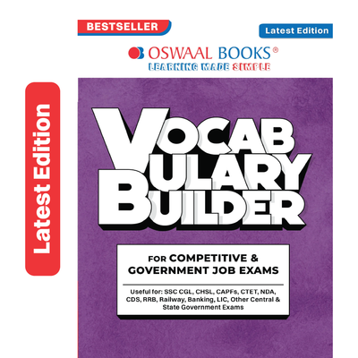 Oswaal Vocabulary Builder for Competitive & Government Exams | Synonyms, Antonyms, Confusing Word Pairs & Prepositions with Usage | SSC CGL, CHSL, CTET, NDA, CDS, RRB, Banking, LIC | For 2026-27 Exams
