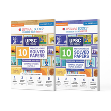 UPSC CSE Prelims 10 Previous Years' Solved Papers | General Studies | Paper I & II | Year-Wise 2015-2024 | English Medium | Set of 2 Books | For 2025 Exam