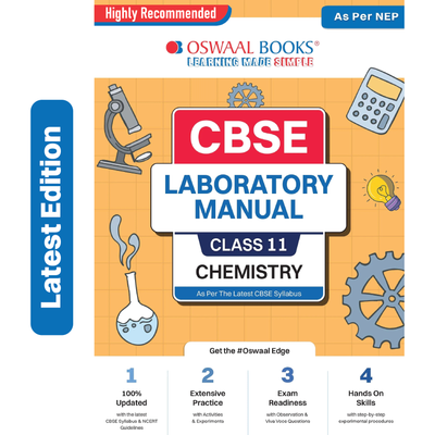 Oswaal CBSE Laboratory Manual Class 11 Chemistry Book (Latest Edition)