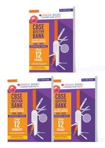 CBSE Question Bank Class 12 Set of 3 Books Physics, Chemistry and Biology Chapterwise & Topicwise Solved Papers | For 2026 Board Exams