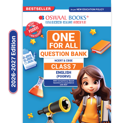 Oswaal CBSE Class-7 One for All English (Poorvi) For 2026-27 Exam | As Per Latest NCERT & CBSE Syllabus | Chapter-wise Question Bank, Revision Notes, Literature, Grammar & Competency Based Questions