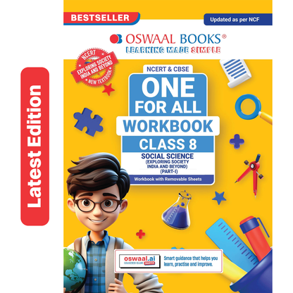 Oswaal One For All Workbook Class 8 Social Science Part-1 | NCERT & CBSE | Exploring Society India and Beyond | NCF Compliant | Competency-Based Assessment & Practice