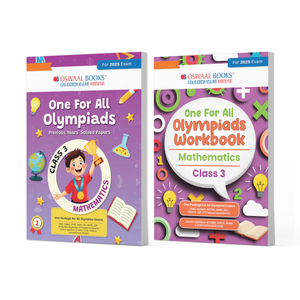 One For All Olympiads Class 3 Chapter-wise Previous Years's Solved Papers (Prep-Guide) + Workbook Maths (Set of 2 Books) For 2025 Exam
