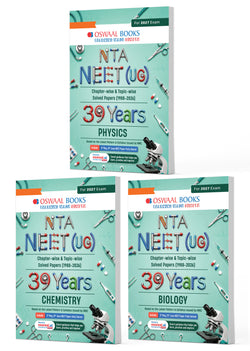 NEET (UG) 39 Years' Chapter-wise & Topic-wise Question Bank-Physics, Chemistry And Biology (Set of 3 Books) (1988-2026) |3rd May 2026 Paper Fully Solved | With Revision Notes, Mind Maps & Mnemonics | Oswaal AI
